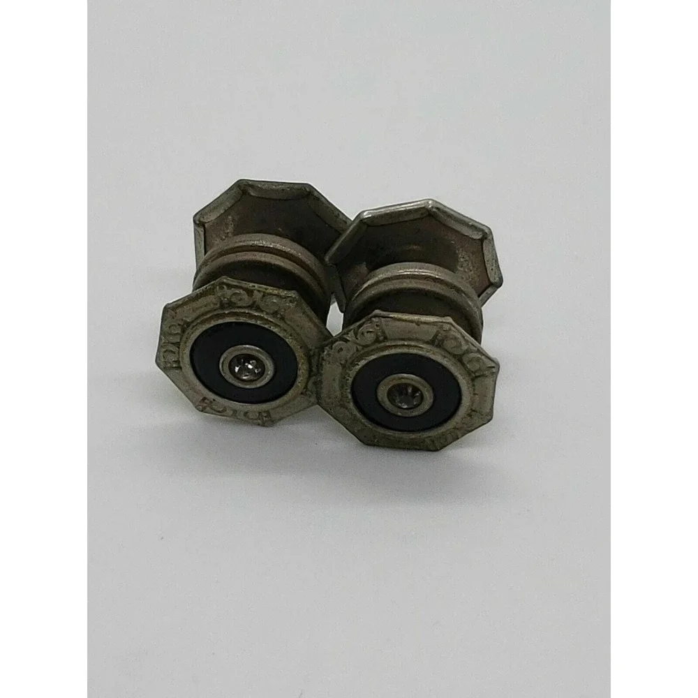 Vintage Art Deco COBSLINK snap cuff‎ links silver/diamond/ onyx style
